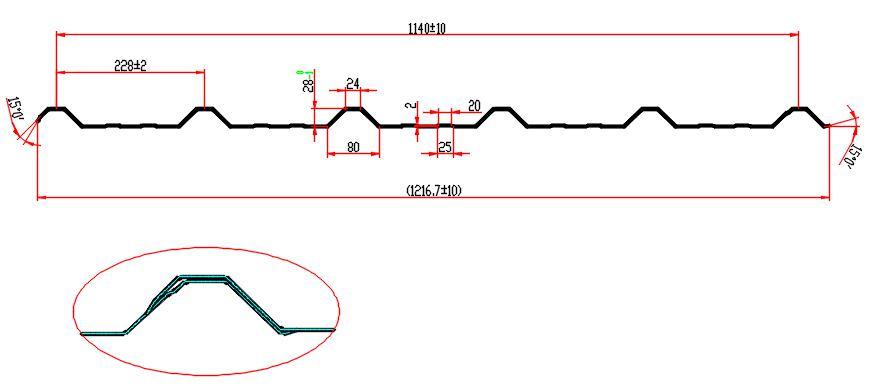 Roll Forming Machine for Yx28-228-1140 Roof and Tile