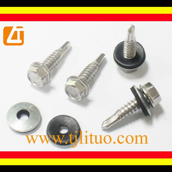 Hex Head Self Drilling/Tapping Screw EPDM Washer Zinc (DIN7504K) Roofing Screws