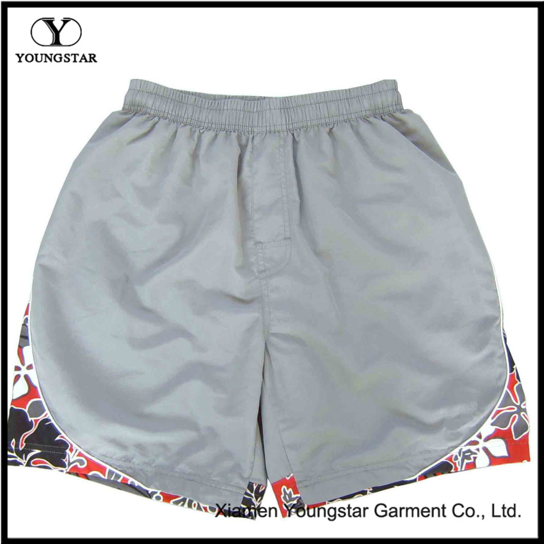 Printed Beach Shorts Elastic Waist Mens Lined Board Short