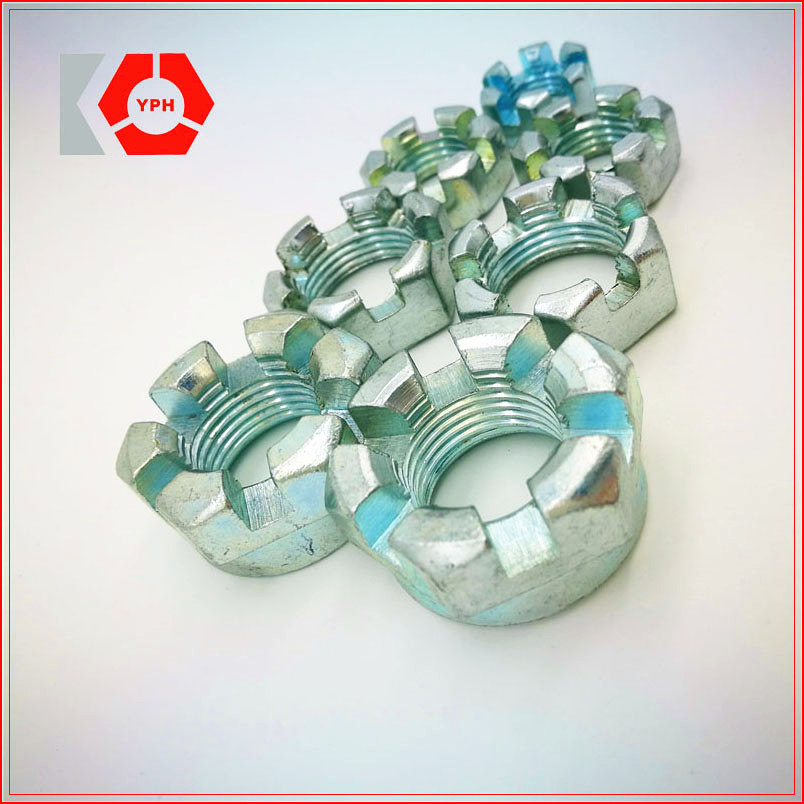 China Supplier High Quality DIN 935 Round Slotted Nut