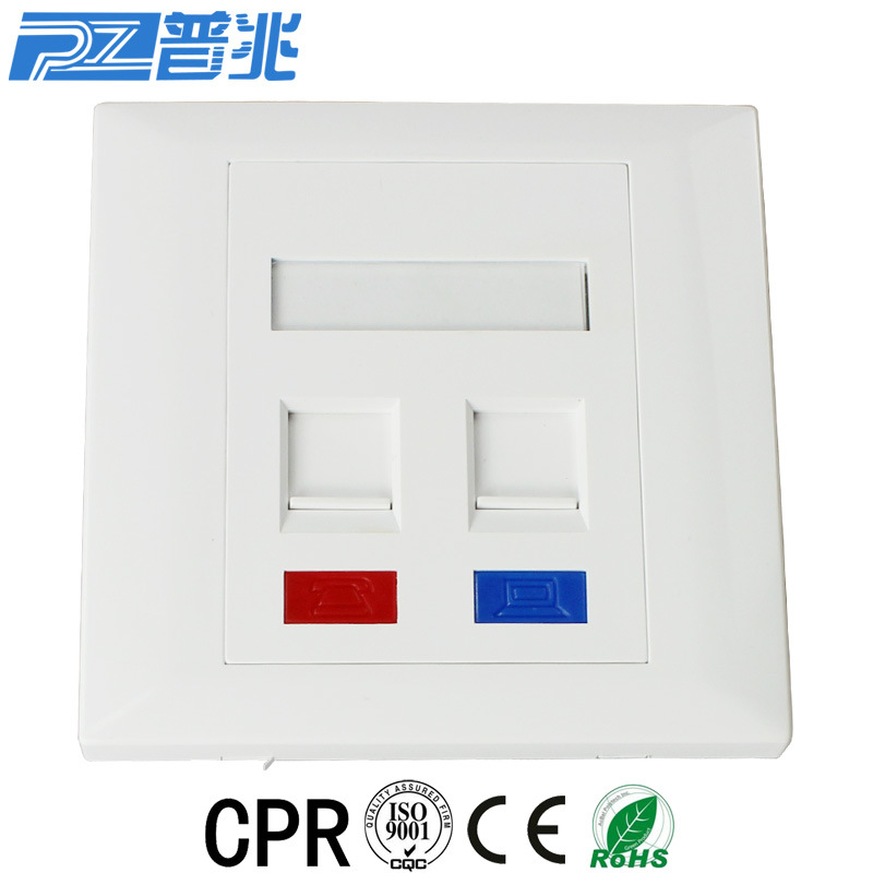 Cat5e Face Plate/Faceplate RJ45 Network Patch Cord Panel