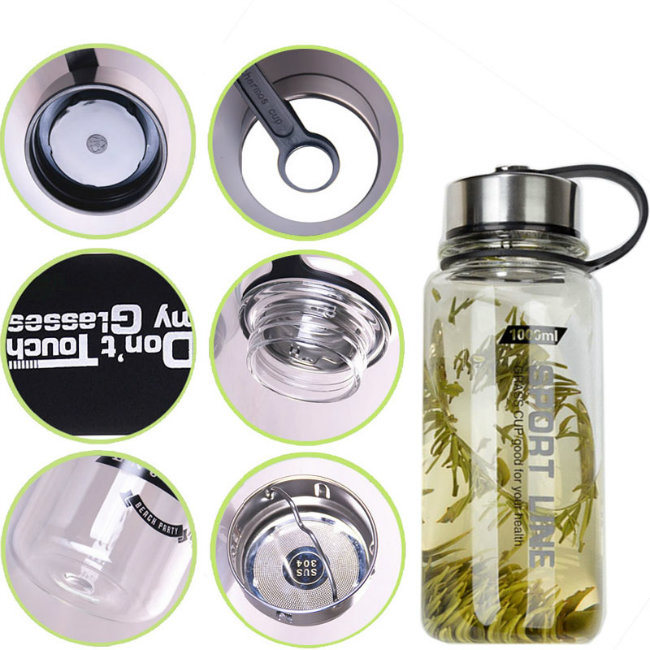 fashion Product Glass Sport Travel Water Bottle with Custom Logo