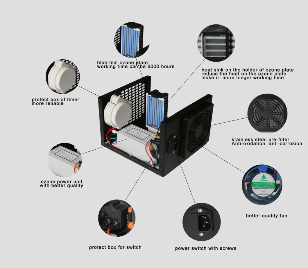 High Capacity Commercial Ozone Generator 3500mg Industrial Strength O3 Air Purifier Deodorizer Sterilizer