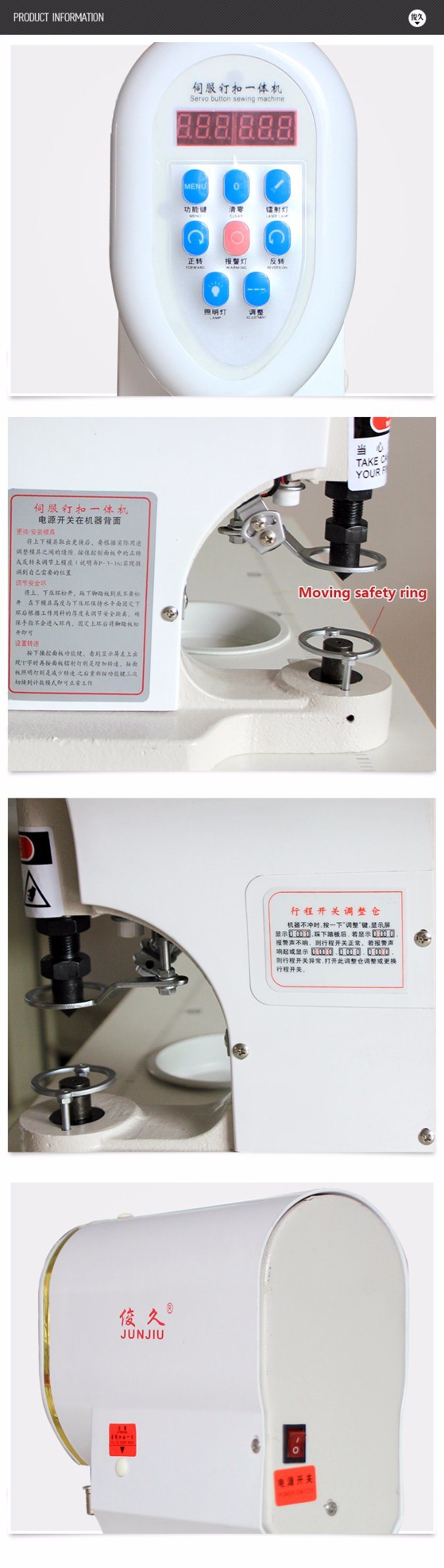 Garment Snap Button Attaching Industrial Sewing Machine