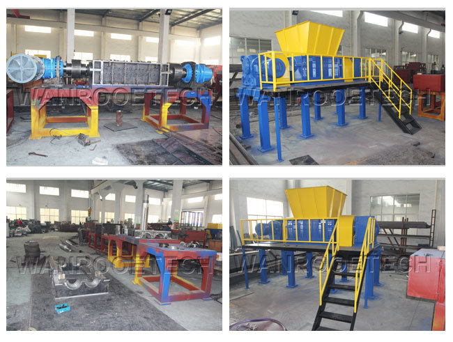 Wood Pallet Metal Recycling Double Shaft Shredder