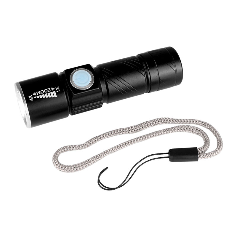 USB Handy Powerful LED Flashlight Rechargeable Torch