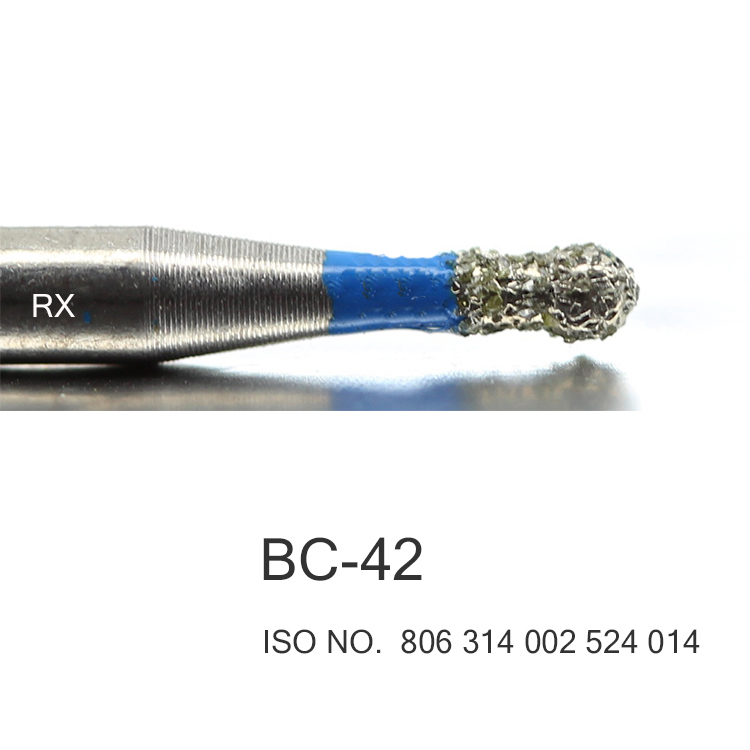 Dental Diamond Drill Burs FG Shank for High Speed Straight Handpiece BC-42