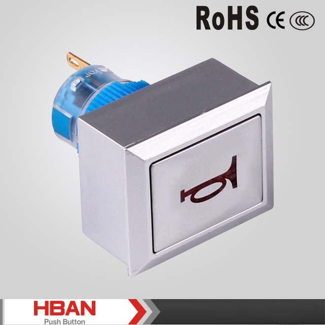 Hban (22mm) Momentary Latching with Horn Symbol Push Button