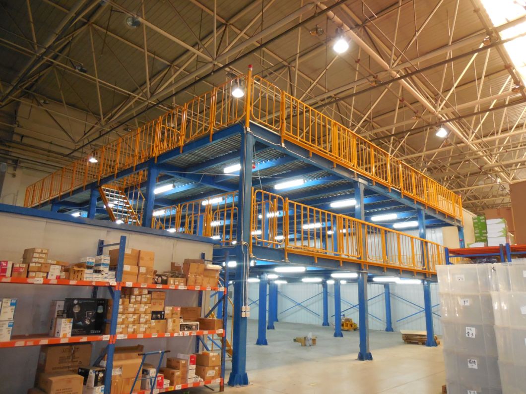 Steel Structure Mezzanine Floor Platform for Industrial Warehouse Storage