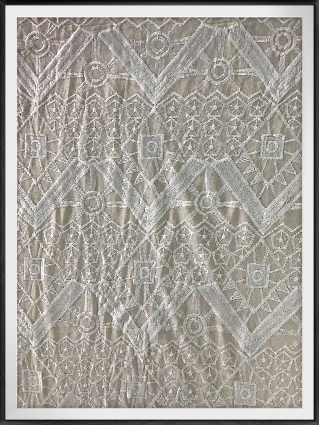 Rayon Embroidery Lace Good Touch Feeling Geometrical Embroidery Lace