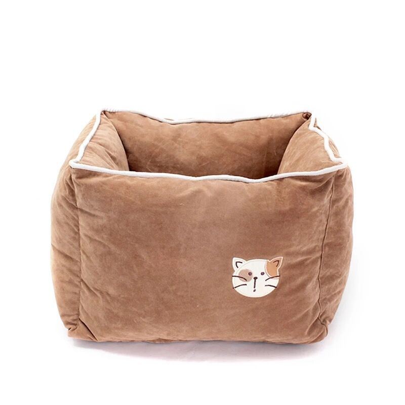 Washable Soft Dog Velvet Beds Double Functional Pet Cushions