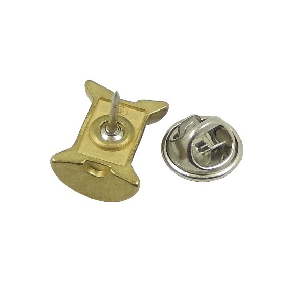 Custom Curve Zinc Alloy Diecasting Metal Lapel Pin with Butterfly Pin Back