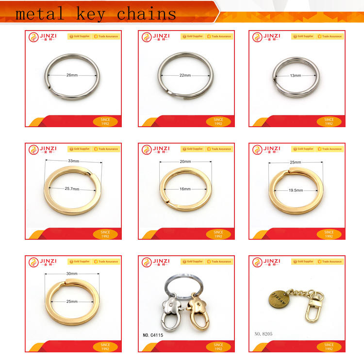 Factory Custom Logo Fashion Split Key Ring