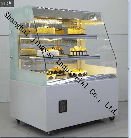Curved Glass Display Cabinet Refrigeration for Cake