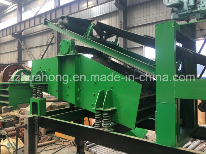 Easily Moved Stone Crushing Station, Portable Jaw Crusher with Vibrating Screen+8618238980677