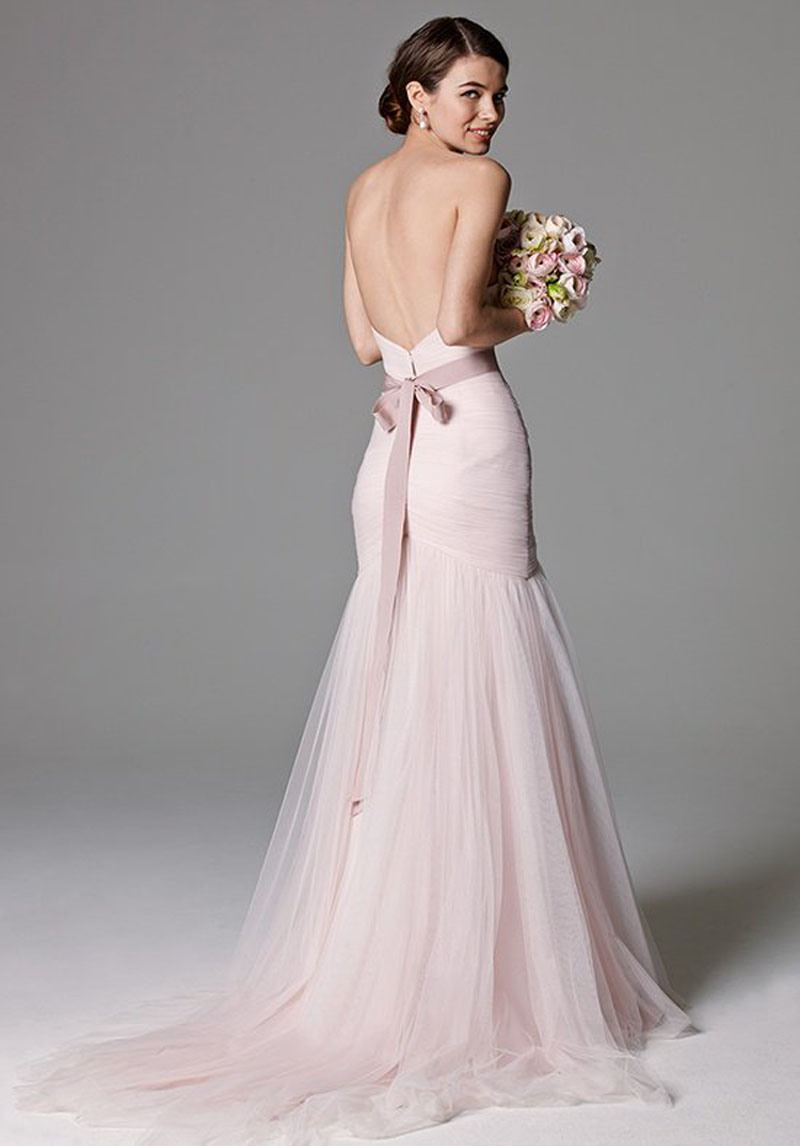 Luxury Pink Mermaid Wedding Dress
