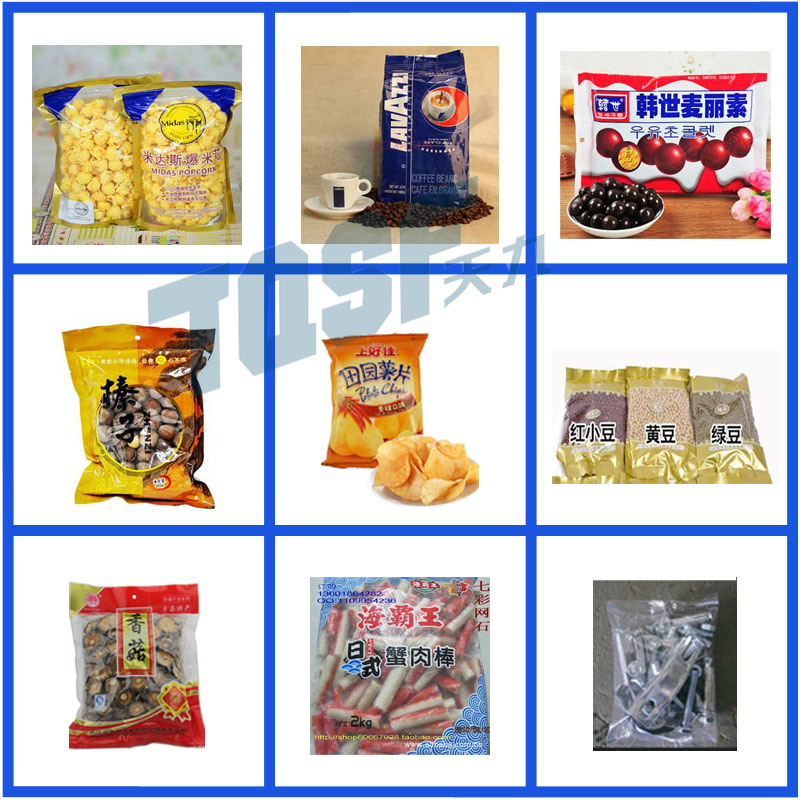 Shanghai Factory Tj-420z Automatic Candy and Beef Grains Weighing and Packing Machine