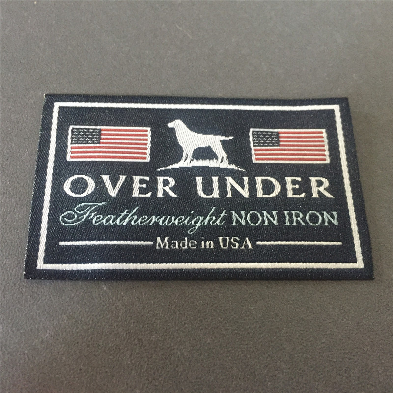 Custom 4*6.5cm High Density Brand Cloth Damask Woven Label