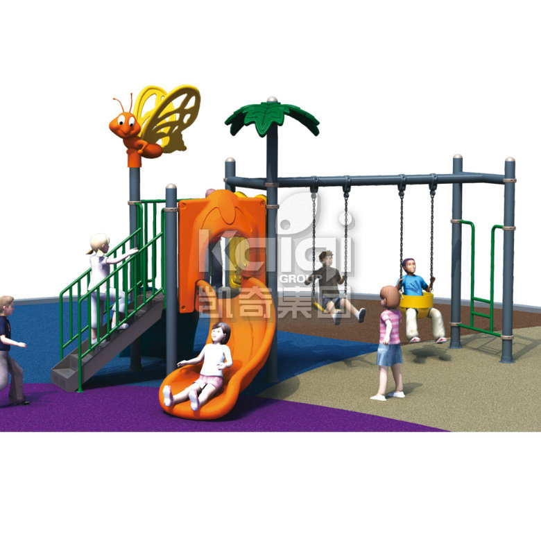 Outdoor Playground Equipment Swing with Slide for Kindergarten