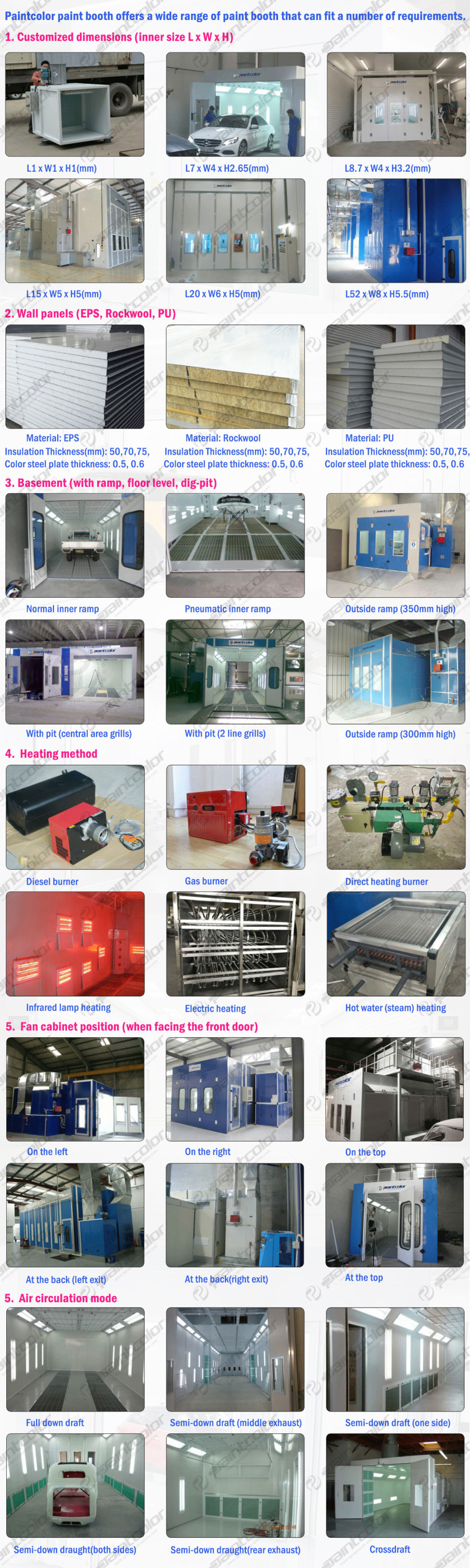 Multi-Station Metal Plate Painting Assembly Line Car Repair Spray Booth Line Made in China Paintcolor Brand