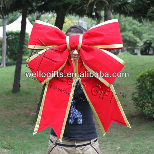 Red Velvet Gaint Outdoor Decoration Bow for Christmas