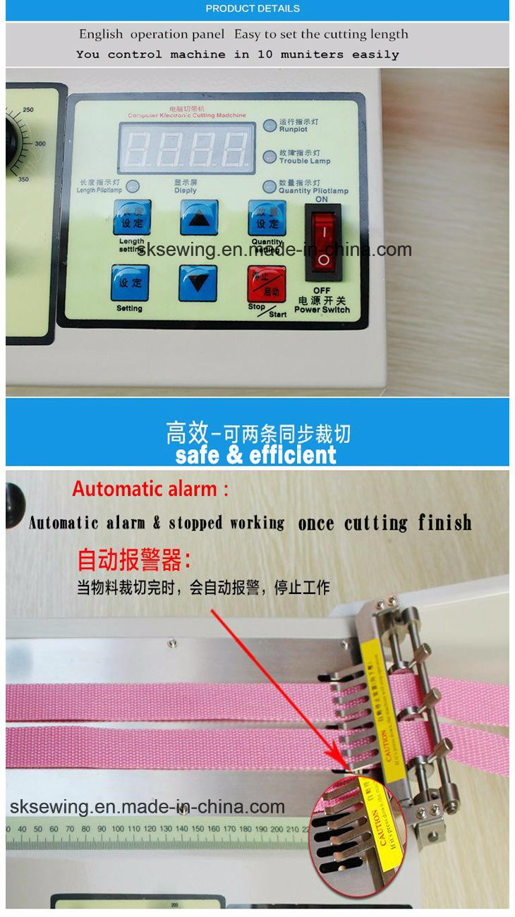 Automatic Zipper Magic Nylon Weave Belt Hot Cutter Cutting Strap Machine