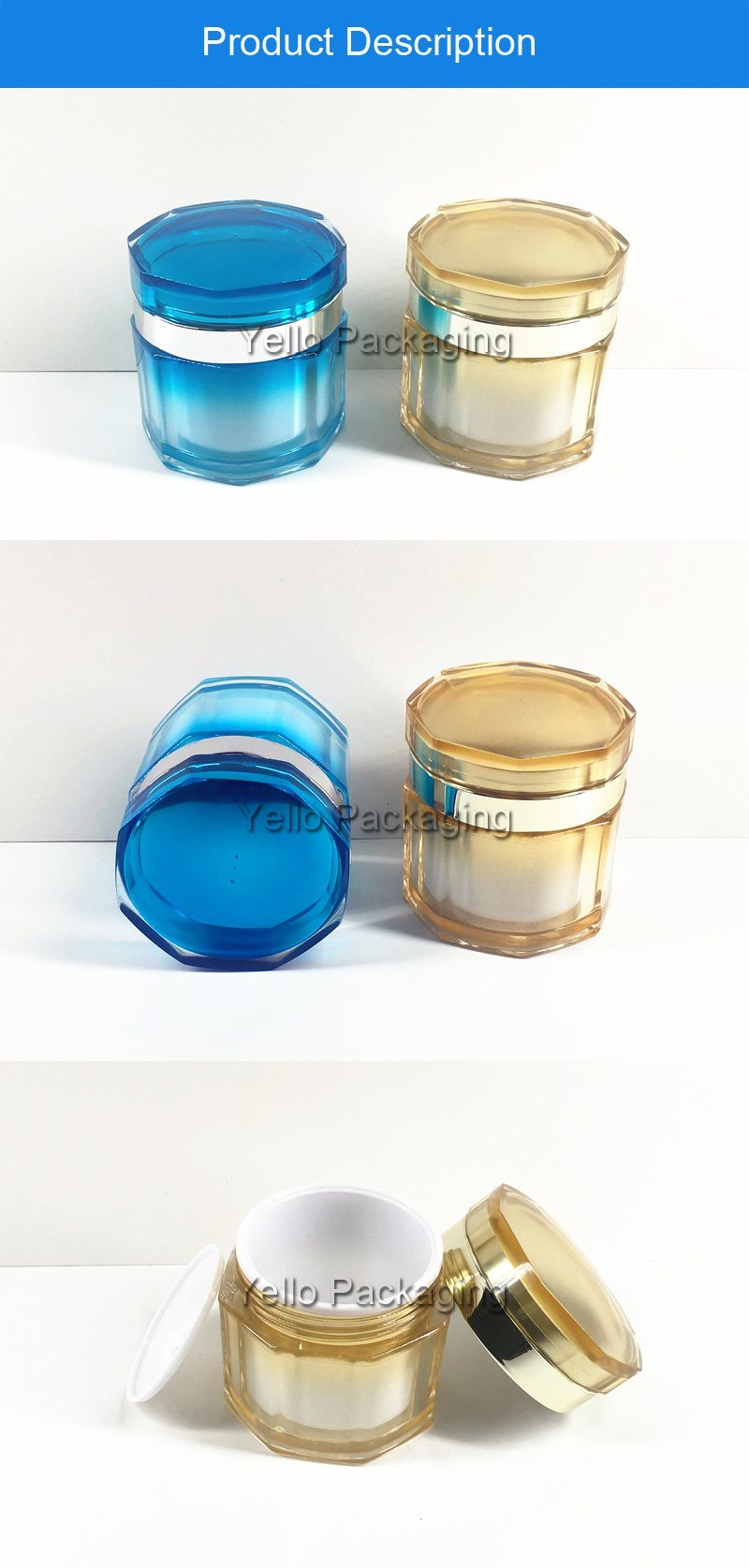 2017 Wholesale Customized Plastic Cosmetic Jar