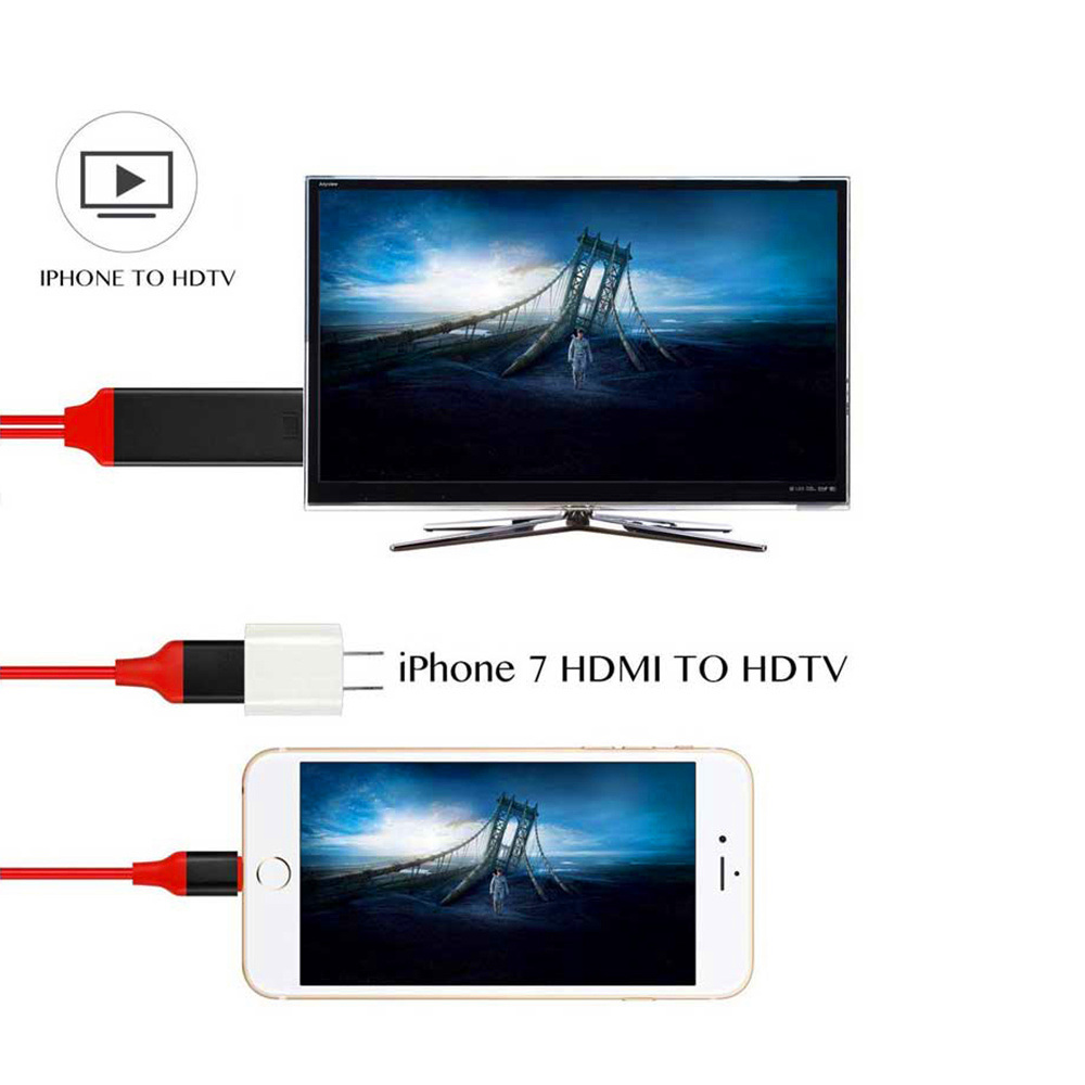 8pin Lightning Digital AV Adapter to 1080P HDTV/HDMI Cable for iPhone