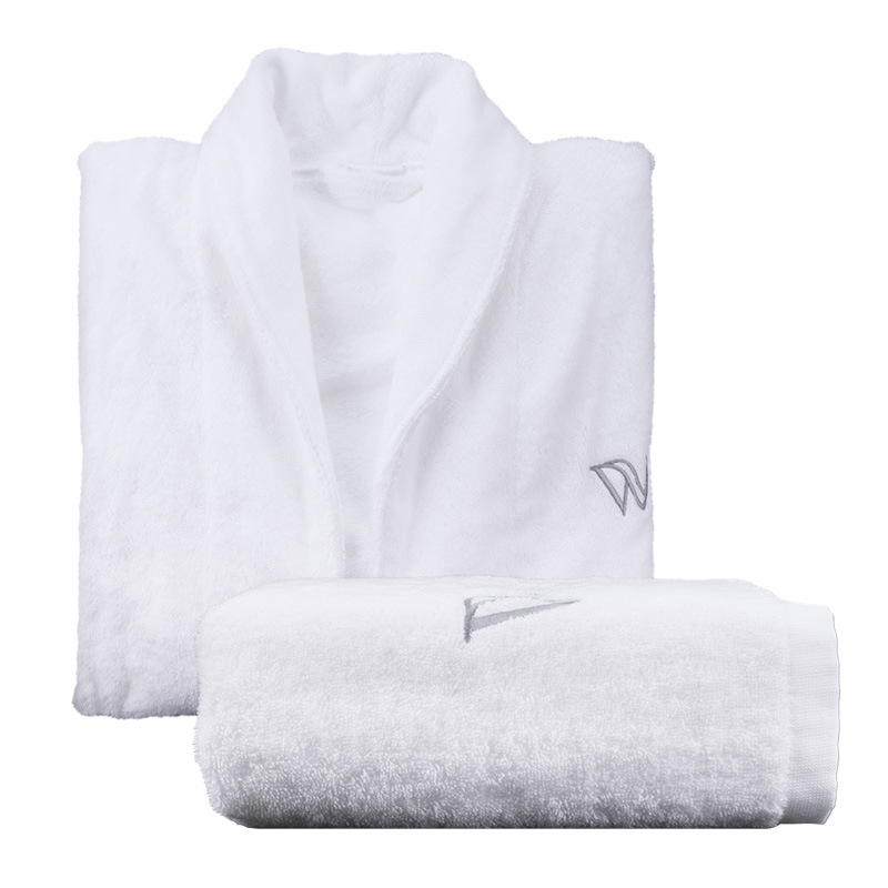 100% Cotton Terry Bath Robe for Hotel SPA Collection