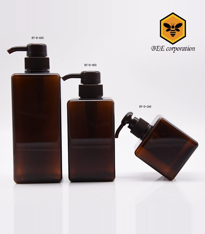 High Quality Square Shampoo Pump Plastic Bottle (BT-D-450)