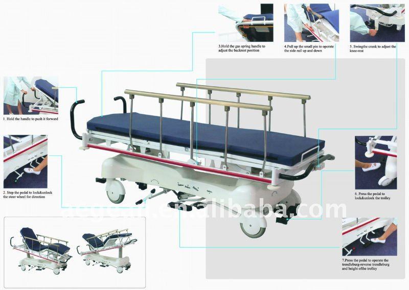 AG-Hs001 Hydraulic CE&ISO Approved Stretcher Trolley