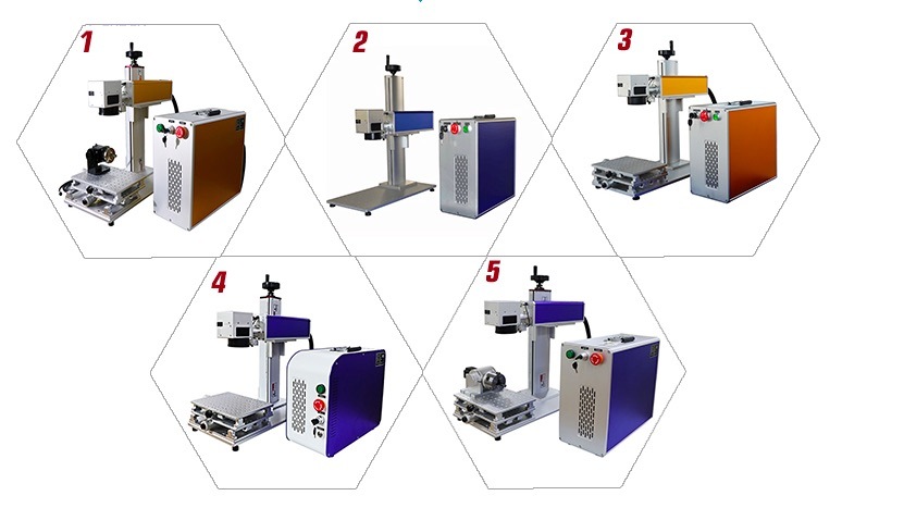 Mini Color Optional Motorized/Manually Easy Focus Fiber Laser Marker/Engraving Machine for All Materials