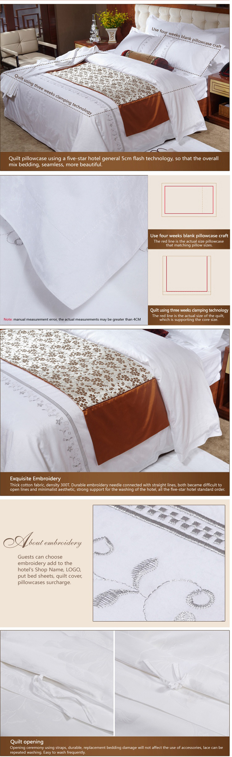 Hotel Collection Bed Sheet Hotel Polyester Bedding Set