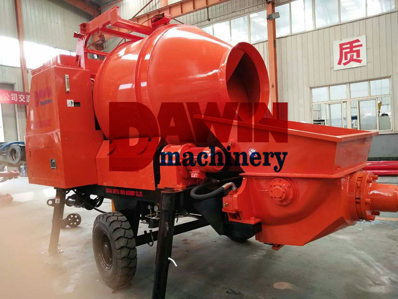 Competitive Price Stable Quality Concrete Pump with 450L Barrel Mixer