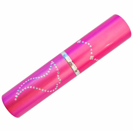 Black Aluminum Lipstick Stun Gun with Flashlight (SYSG-213)