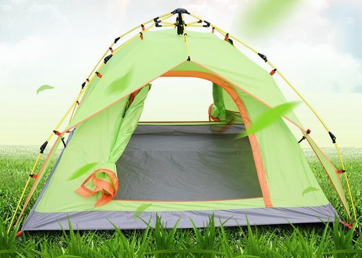 Hydraulic Automatic Outdoor Camping 3-4 People Double Folding Tent