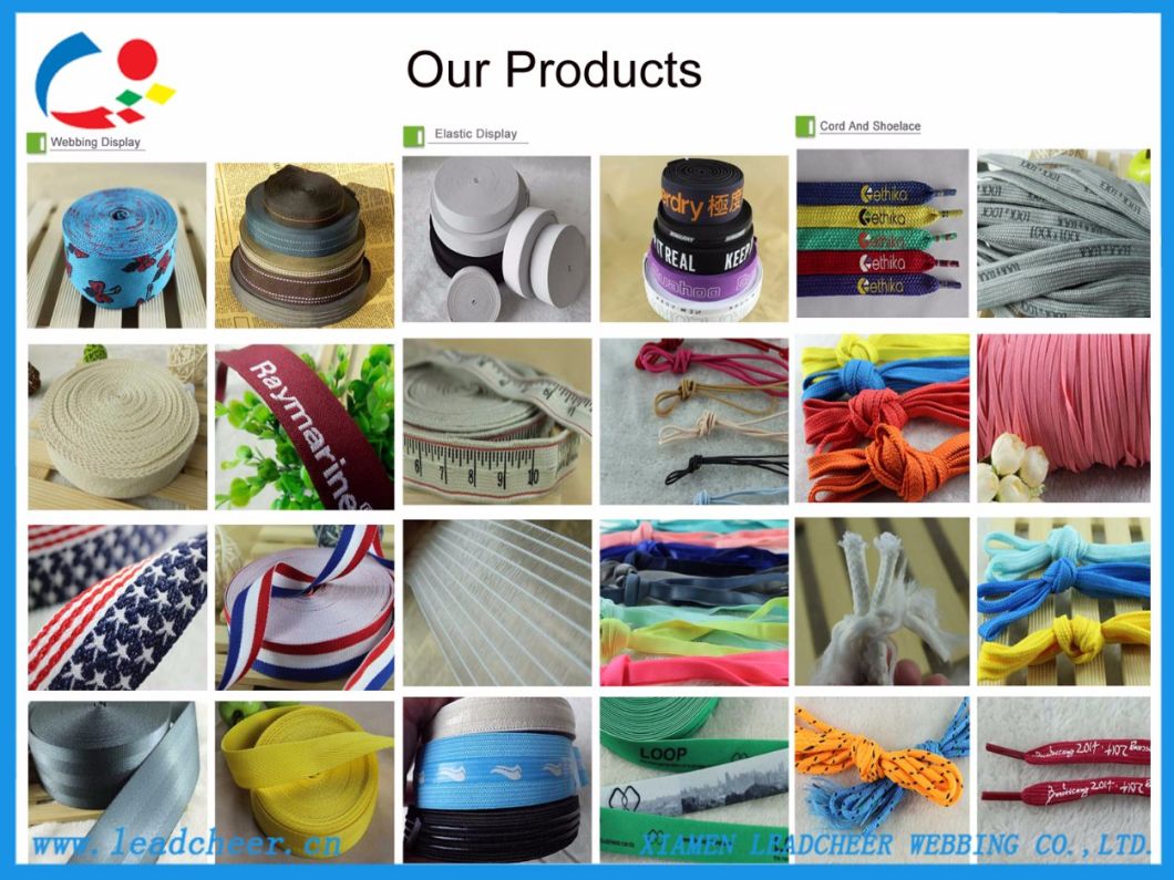Double Layers 1 Inch Flat Nylon Jacquard Ribbon for Shoes