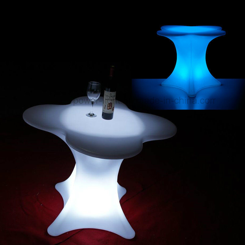 Rotational Moulding Plastic LED Furniture Bar Plum Blossom Table