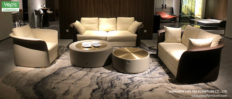 New Italian Simple Style Living Room Reception Sofa Set