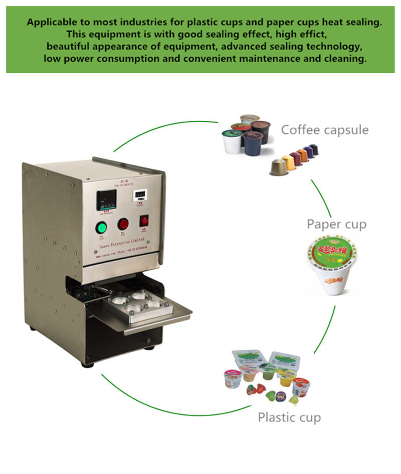 Coffee Capsule Maker Machine with Interchangeable Sealing Tray