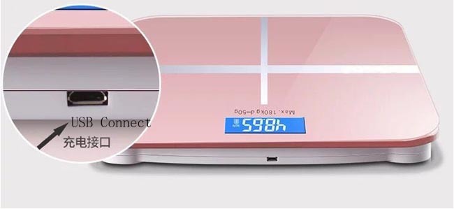 Promotional Gift New Style USB Chargeable Body Weight Bathroom Scale