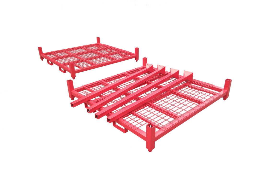 Warehouse Mobile Foldable Stackable Steel Metal Truck Tire Pallet Rack