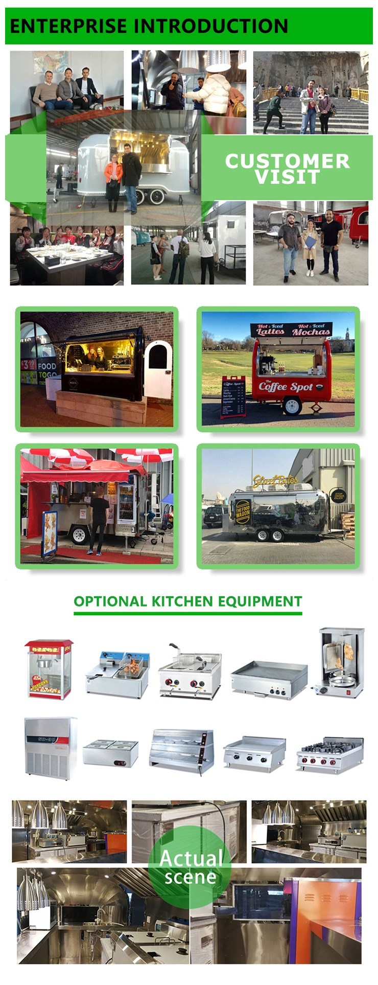 400cm Outdoor Vending Food Van International Standard