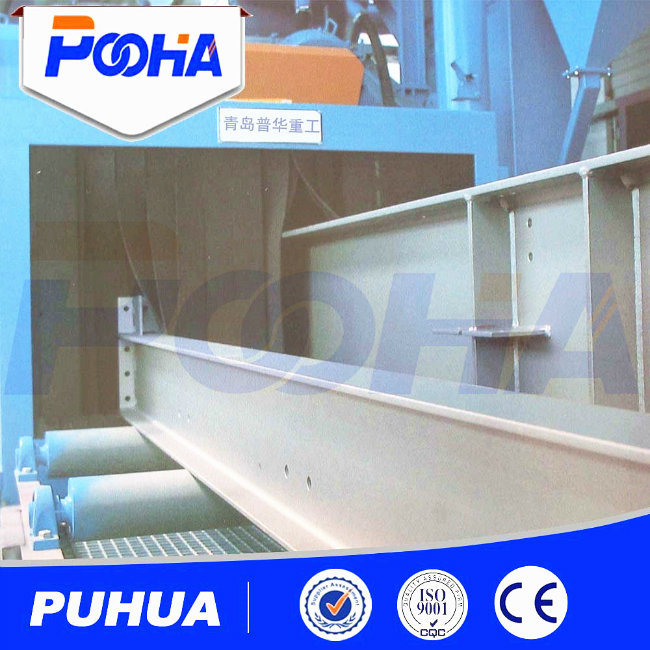 H Beam Roller Conveyor Wheel Shot Blasting Machine