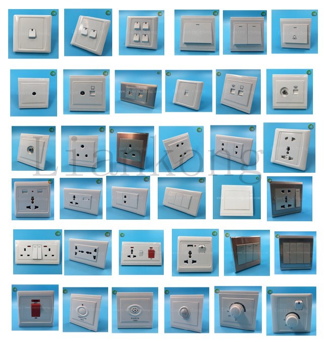 13A Wall Plug Outlet Dustproof Plug Plastic Plug Electrical Plug