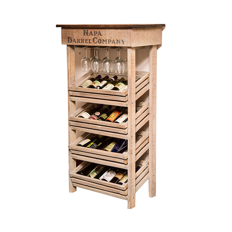 Beer Storage Wooden Display Rack Stackable Wood Crate