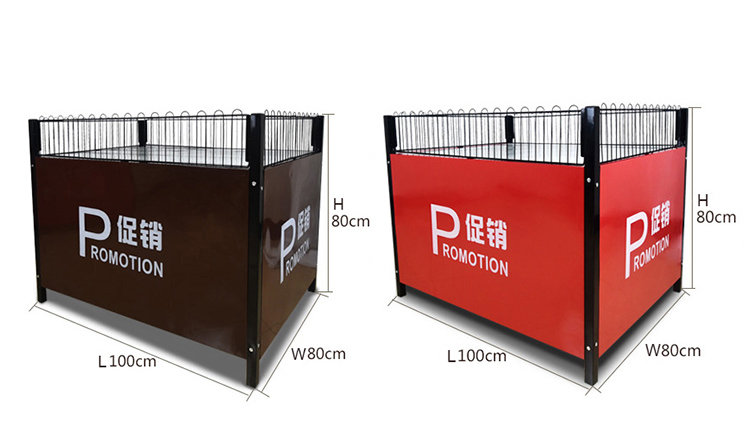 Supermarket Wire Dump Bin Promotion Counter Promotion Desk Foldable Promotion Table