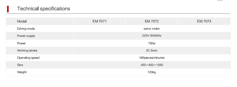 Em7070series; Automatic Button Punching Sewing Machine