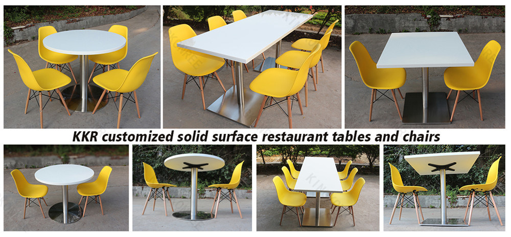 Restaurant Furniture Acrylic Stone Kfc Coffee Shop Tables and Chairs