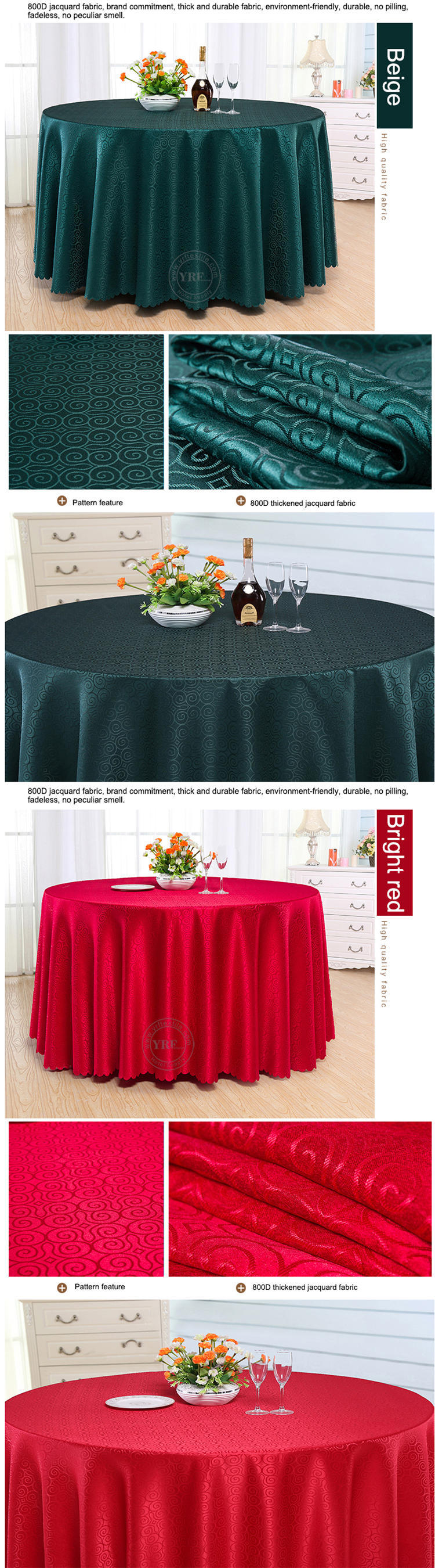 Hot Sale Pintuck Taffeta 120 Round White Table Cloth